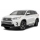 Пороги алюминиевые Rival Silver New для Toyota Highlander 2014-2019