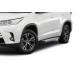 Пороги алюминиевые Rival Silver New для Toyota Highlander 2014-2019