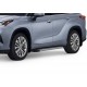 Пороги алюминиевые Rival Silver для Toyota Highlander 2020-2023