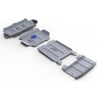 Защита картера, КПП, РК и радиатора Rival, алюминий 4 мм