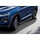 Пороги алюминиевые Rival Premium для Hyundai Santa Fe 2018-2021