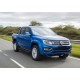 Пороги алюминиевые Rival Black для Volkswagen Amarok 2016-2021