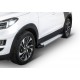 Пороги алюминиевые Rival Silver New для Hyundai Tucson/Kia Sportage 2015-2022