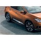 Пороги алюминиевые Rival Black New для Nissan Murano 2016-2022