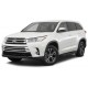Пороги алюминиевые Rival Black New для Toyota Highlander 2014-2019