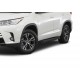 Пороги алюминиевые Rival Black New для Toyota Highlander 2014-2019