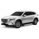 Пороги алюминиевые Rival Silver New для Mazda CX-9 2017-2021
