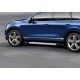 Пороги алюминиевые Rival Silver New включая R-Line для Volkswagen Touareg 2010-2017