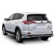 Защита задняя двойные уголки 57-42 мм Rival для Toyota RAV4 2015-2019