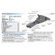 Защита КПП и РК Rival алюминий 4 мм для BMW X1 2009-2015