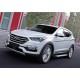 Пороги алюминиевые Rival Silver New для Hyundai Santa Fe/Santa Fe Premium 2012-2018