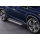 Пороги алюминиевые Rival Silver New для Lexus RX 2015-2021