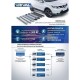 Пороги алюминиевые Rival Premium на авто без пневмоподвески для Volkswagen Touareg 2002-2010