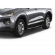 Пороги алюминиевые Rival Black для Hyundai Santa Fe 2018-2020
