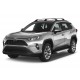 Пороги алюминиевые Rival Silver для Toyota RAV4 2019-2024