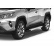 Пороги алюминиевые Rival Silver для Toyota RAV4 2019-2024