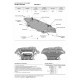 Защита радиатора, картера и КПП Rival алюминий 4 мм с крепежом для Audi Q7 2015-2021