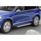 Пороги алюминиевые Rival Silver New для Volkswagen Touareg 2010-2017