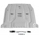 Защита картера и КПП Rival алюминий 4 мм с крепежом для Hyundai Santa Fe/Tucson/Kia Sorento Prime/Sportage 2015-2020