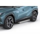 Пороги алюминиевые Rival Silver для Hyundai Tucson 2021-2023