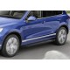 Пороги алюминиевые Rival Black New для Volkswagen Touareg 2010-2017