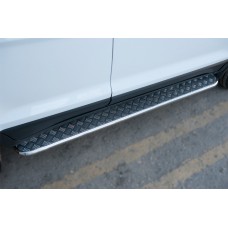 Пороги с площадкой алюминиевый лист 42 мм для Ford Ecosport 2014-2023
