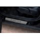 Накладки на пороги Russtal шлифованные с надписью для Kia Sportage 2016-2018 артикул KISP16-03