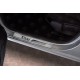 Накладки на пороги Russtal шлифованные с надписью для Lada XRay 2016-2022 артикул LDXRYE17-03