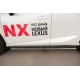 Пороги труба овальная с проступью 75х42 мм для Lexus NX-200/200t/300h 2014-2021 артикул LNXO-002139