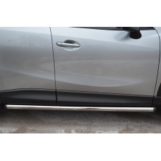 Защита штатных порогов 63 мм вариант 2 для Mazda CX-5 2011-2015
