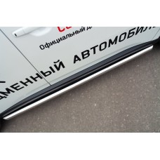 Пороги труба 63 мм вариант 1 для Mitsubishi Outlander 2014-2015