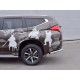 Защита заднего бампера с уголками 76 мм для Mitsubishi Pajero Sport 2016-2020 артикул MPJSZ-002490