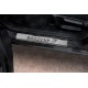 Накладки на пороги Russtal шлифованные с надписью для Mazda 3 2013-2018 артикул MZD313-03