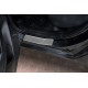 Накладки на пороги Russtal шлифованные с надписью для Mazda 3 2013-2018 артикул MZD313-03