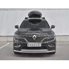 Защита передняя двойная 63-42 мм секции-дуга для Renault Koleos 2017-2023