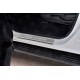 Накладки на пороги Russtal шлифованные с надписью для Toyota Fortuner 2017-2023 артикул TOYFR17-03