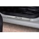Накладки на пороги Russtal шлифованные с надписью для Volkswagen Jetta 2011-2018 артикул VWJET14-03