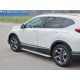 Пороги с площадкой алюминиевый лист 63 мм вариант 1 для Honda CR-V 2017-2024 артикул HCRL-0028301