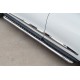 Пороги с площадкой алюминиевый лист 42 мм Гибрид для Infiniti JX35/QX60 2016-2020 артикул JXL-0014631