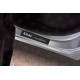 Накладки на пороги Russtal карбон с надписью для Lada XRay 2016-2022 артикул LDXRYE17-06