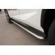 Пороги с площадкой алюминиевый лист 42 мм вариант 1 для Lexus NX-200/200t/300h 2014-2021 артикул LNXT-0021401