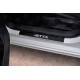 Накладки на пороги Russtal карбон с надписью для Volkswagen Jetta 2011-2018 артикул VWJET14-06