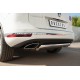 Защита заднего бампера овальная 75х42 мм для Volkswagen Touareg 2014-2017 артикул VWTZ-002134