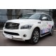 Защита передняя овальная двойная 75х42х2 мм для Infiniti QX56 2010-2013 артикул INZ-000845