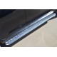 Пороги с площадкой алюминиевый лист 42 мм для Kia Sportage 2014-2015 артикул KSGL-001677