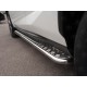 Пороги с площадкой алюминиевый лист 42 мм вариант 1 для Lexus NX-200 2014-2021 артикул LNXL-0025811