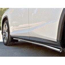 Пороги труба 42 мм вариант 3 для Lexus RX Long 2018-2023