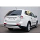 Защита заднего бампера овальная 75х42 мм для Mitsubishi Outlander 2014-2015 артикул MORZ-001908