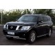 Защита передняя овальная двойная 75х42 мм для Nissan Patrol 2010-2013 артикул PAZ-000893