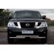 Защита передняя овальная двойная 75х42 мм для Nissan Patrol 2010-2013 артикул PAZ-000893